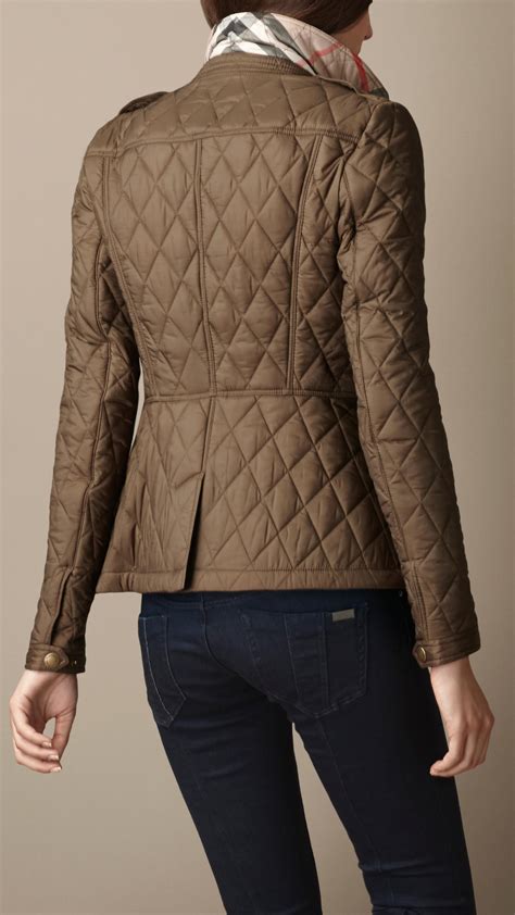 burberry brown jacket|Burberry diamond quilted jacket women's.